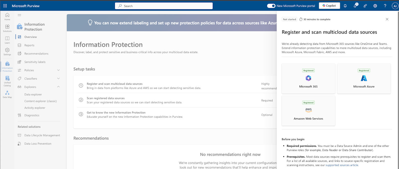 Microsoft Purview scanning Credit Cards